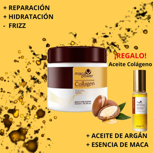 Oferta Mascarilla Capilar 200ml+ Aceite esencial reparacion de colágeno.